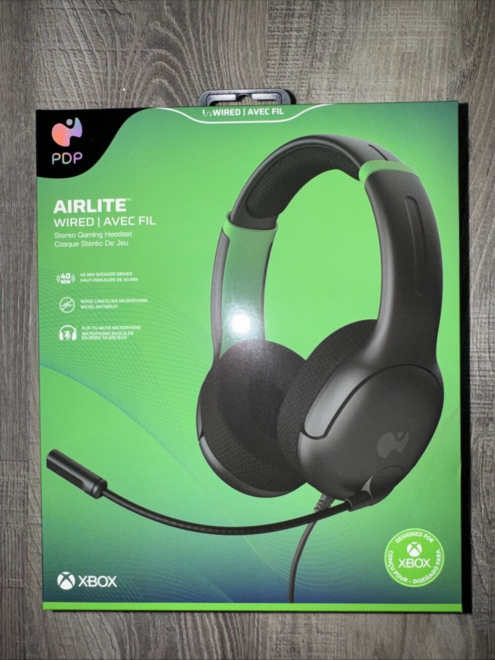Xbox PDP Airlite Wired Gaming Headset 40mm Speaker Driver Noise Canceling Microp